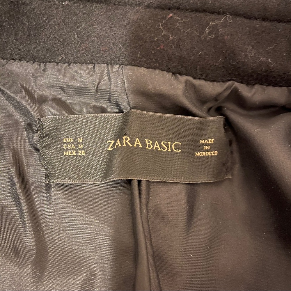 Zara Black Fitted Coat - Picture 2 of 4